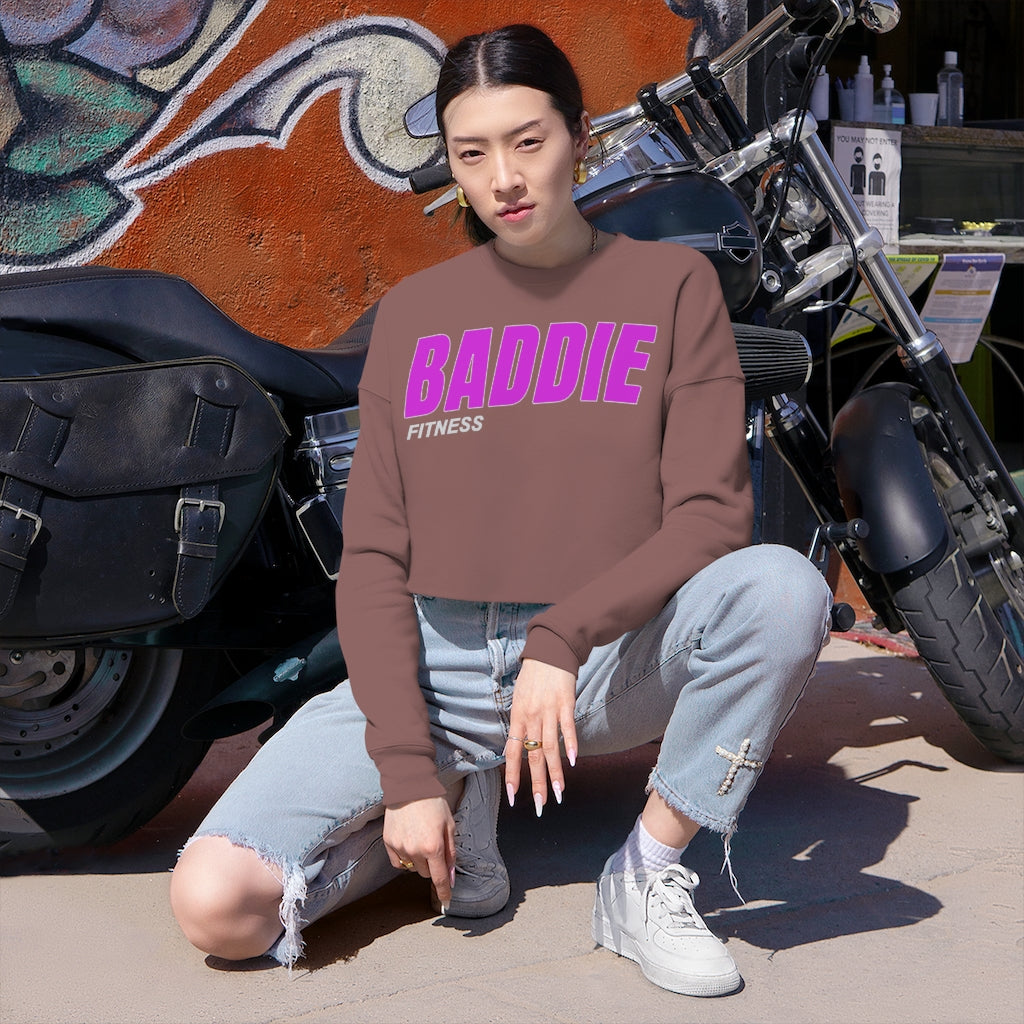 BADDIE FITNESS WOMEN'S CROPPED SWEATSHIRT