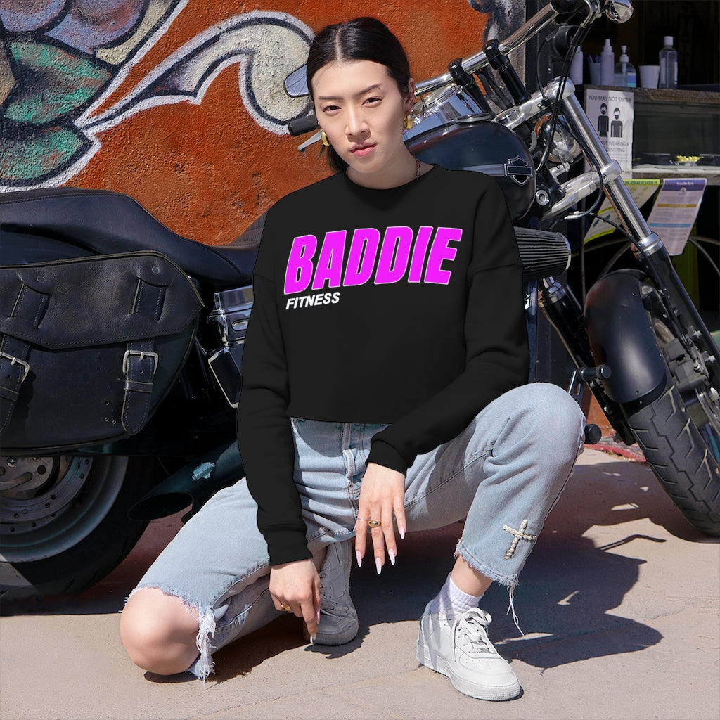 BADDIE FITNESS WOMEN'S CROPPED SWEATSHIRT