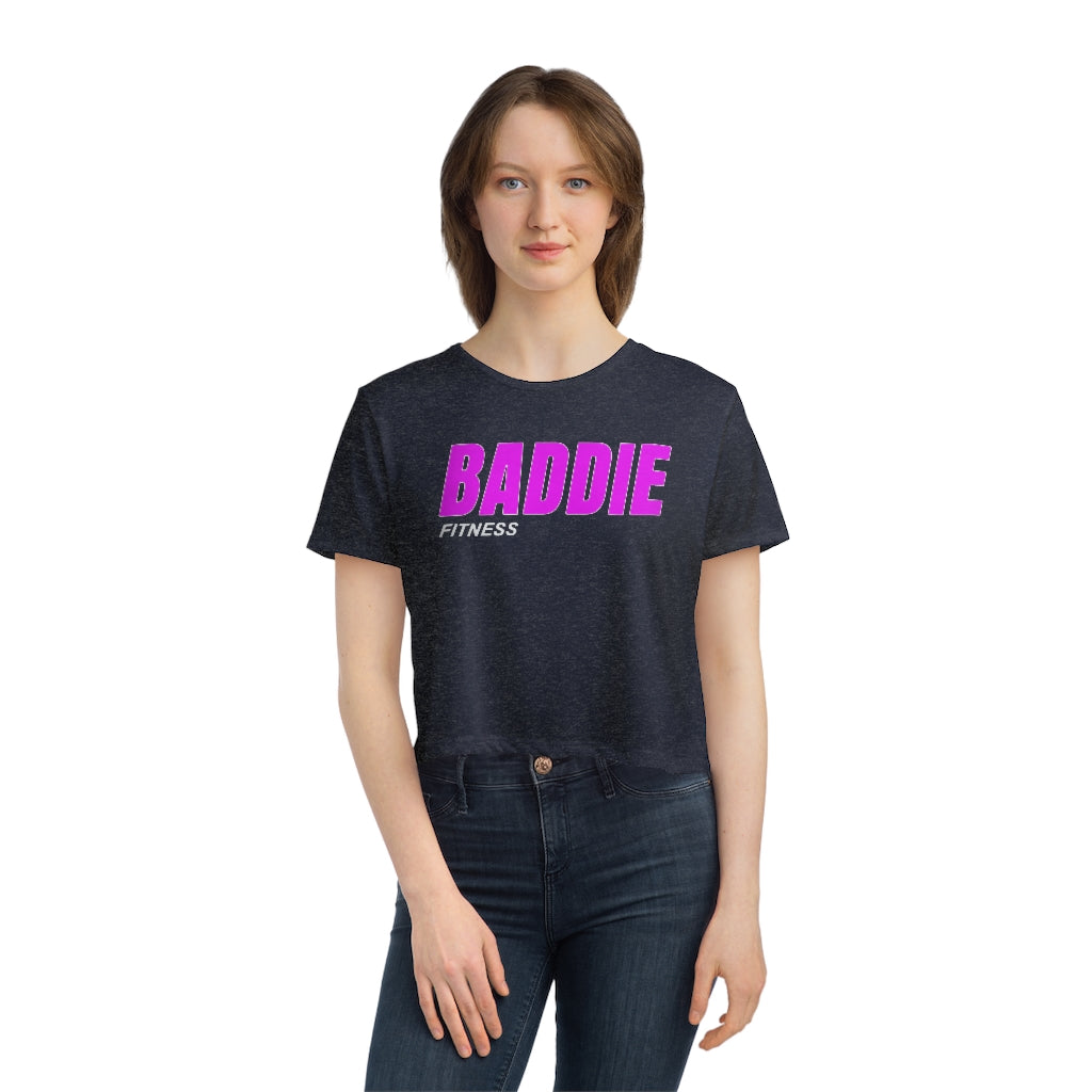 BADDIE WOMEN'S FLOWY CROPPED TEE