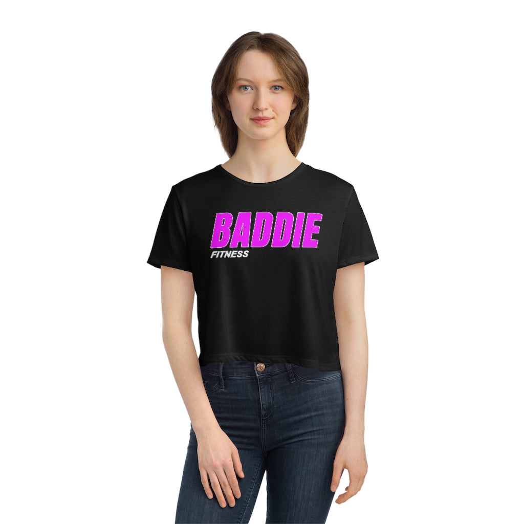 BADDIE WOMEN'S FLOWY CROPPED TEE